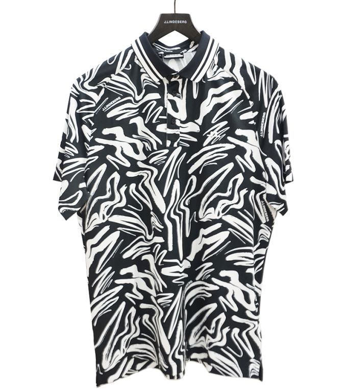 J.LINDEBERG シーズンプリント 半袖ポロシャツ